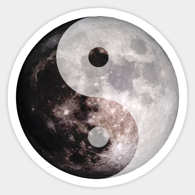 Yin Yang Moon Celestial Design Sticker by tortagialla